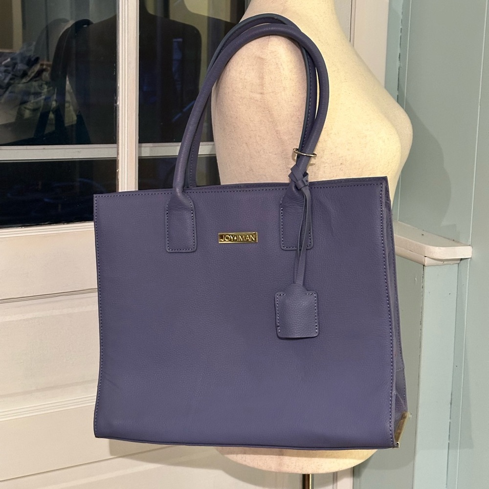 Joy & Iman Lavender Leather Tote NWOT